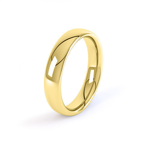 D Court Wedding Ring - J Finger Size, palladium Metal, 2 Width