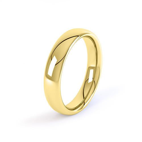 D Court Wedding Ring - P Finger Size, 18ct-yellow-gold Metal, 2 Width