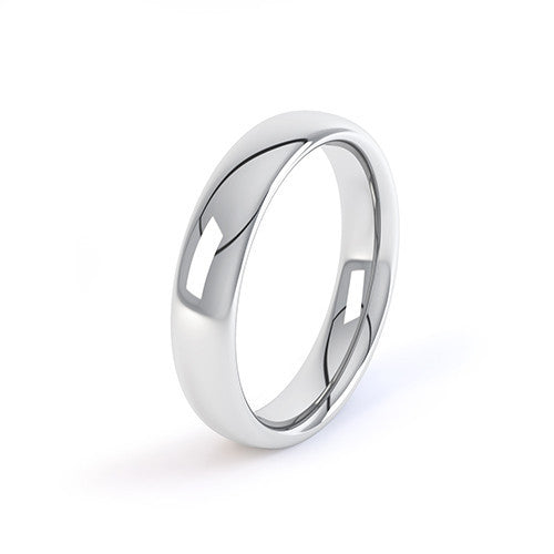 Court Wedding Ring - G Finger Size, palladium Metal, 6 Width